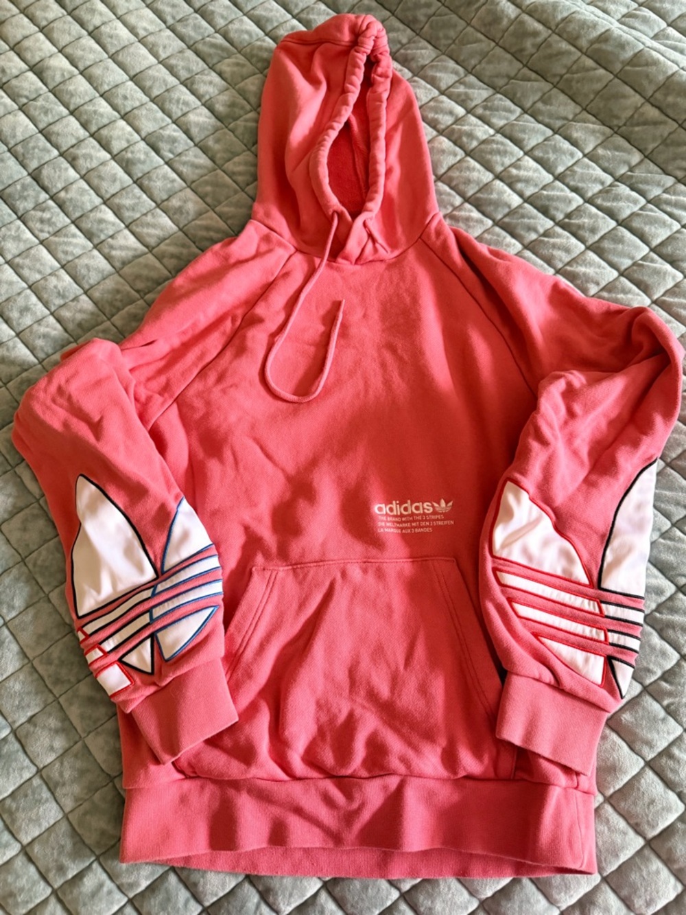 adidas Pink Trefoil Logo Hoodie